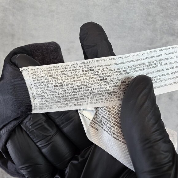 MNG Mango Selection Skirt Womens Large Charcoal Wool Blend Mini Lined Side Zip - Picture 10 of 10